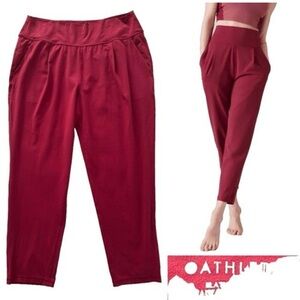 ATHLETA  Elation Pants Coffeeberry (Red/Burgundy) Joggers Yoga Women’s Size M